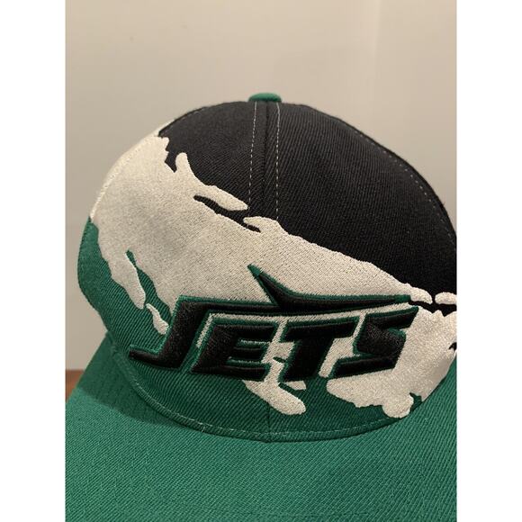 MITCHELL & NESS SNAPBACK CAP, HAT NEW YORK JETS PAINTBRUSH SPLASH VINTAGE NFL‎ - Picture 6 of 13